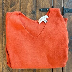 Philosophy Women's V-Neck Sweater in Vibrant Orange